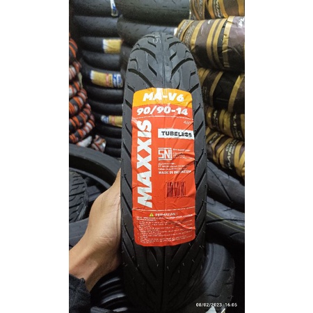 new ban tubles maxxis ma-v6, 90/90-14. produk dijamin asli ori !!! free pentil !!!