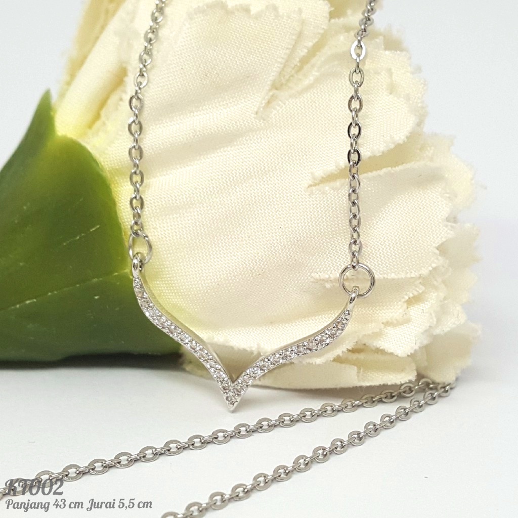 PGX Kalung Titanium Wanita Anti Karat Aksesoris Fashion Perhiasan Premium - KT002