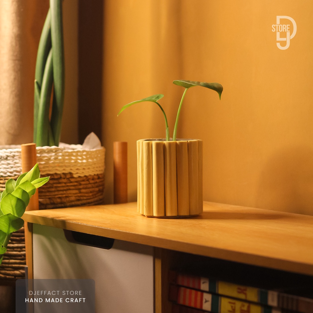 cover pot mini pot sukulen pot kaktus Kayu kenaf MM01