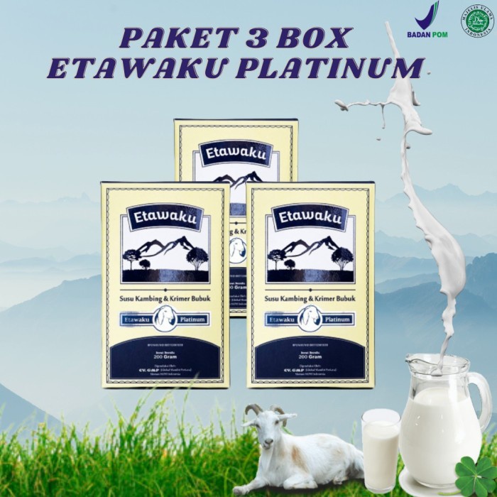

[ COD ] Susu Kambing Etawa - etawaku Platinum (paket 3 box) EXTRA HEMAT