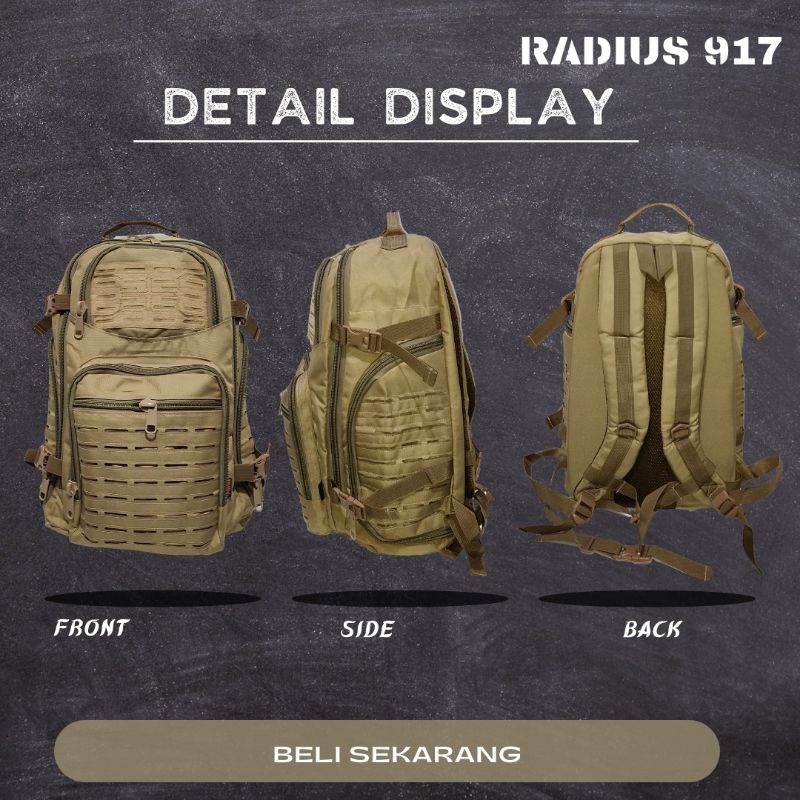 PROMO !! TAS RANSEL TACTICAL RADIUS LASER 917 / TAS GENDONG / TAS RANSEL / TAS PUNGGUNG / TAS PRIA