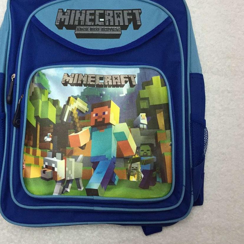 ✻ Tas Minecraft / Minecraft Backpack / Tas Ransel Minecraft (Blue) ➬
