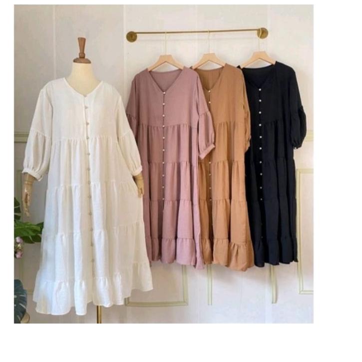 ۩ MIDI DRESS MUTIARA CRINCLE / MIDI DRESS CRINCLE AIRFLOW / MIDI DRESS R / MIDI DRESS CRINCLE TERLAR