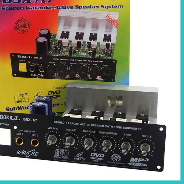 ♟ KIT POWER AKTIF STEREO MIC SUBWOOFER BSX-A7 BSX A7 AKTIVE MIK SUB KARAOKE BELL BGR ASLI ORIGINAL ♦