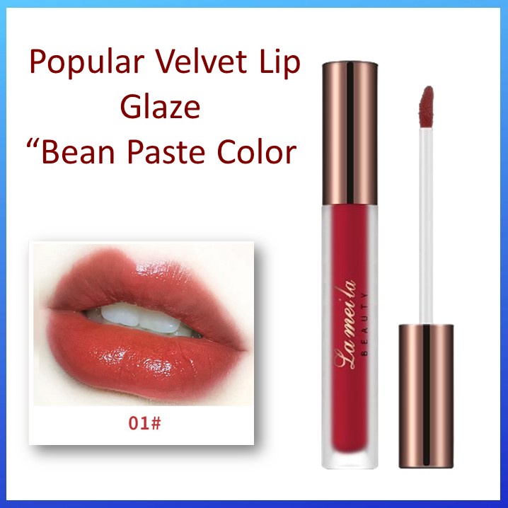 LAMEILA LIpstick Cair Kosmetik Glaze Velvet Metal Bibir Makeup Kecantikan Lip Tint Lip Gloss MC-1029