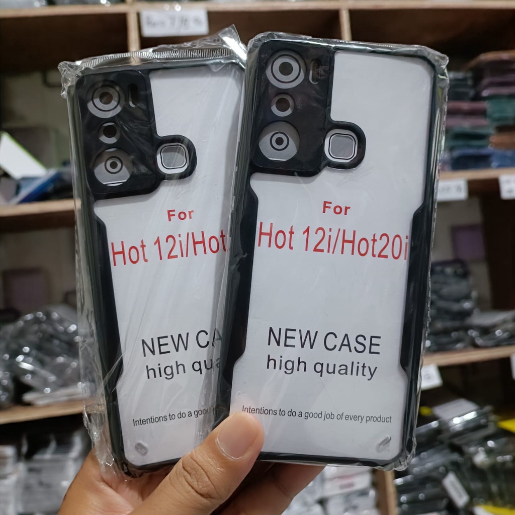 Promo Case For INFINIX HOT 12I Case Fusion Shockproof Premium Protek Camera - Fids Stor