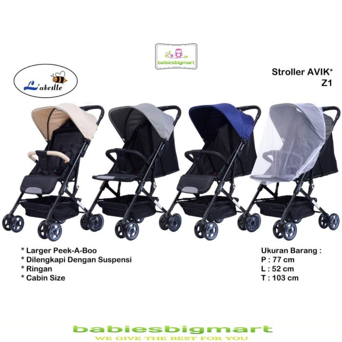 Stroller Labeille Z1 Bayi Avik Premium Cabin Size Masuk Kabin Pesawat