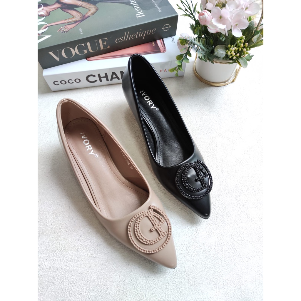 IVORY Sepatu Heels Wanita Pantofel Kerja IV58-558