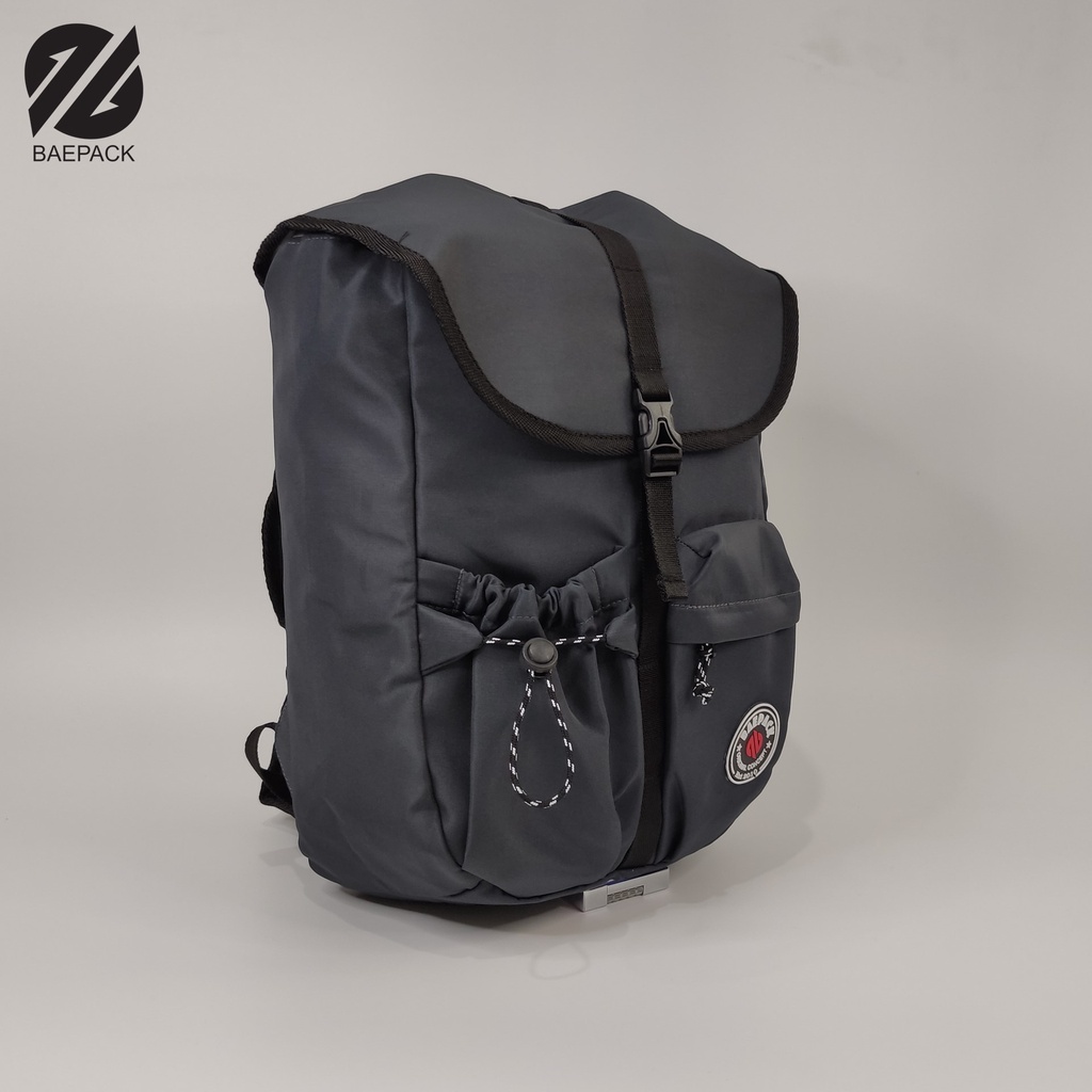 Tas Traveling Sekolah Wanita Anti Air Waterproof Akela Hitam Original Baepack / Tas Cowok Pria / Tas Wanita Perempuan / Tas Lokal Bandung / Tas Multifungsi Gunung Camping