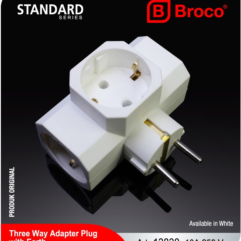 AEBDG UTICON SC-38 Terminal T ARDE STEKER TEE SC38 CABANG 3 ARAH KUNINGAN /Steker T - Arde Merk Broc