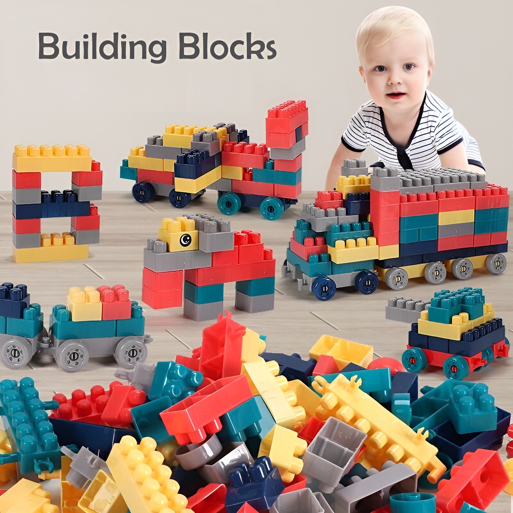 Mainan Susun Block Besar | Building Block 520Pcs | Mainan Edukasi Anak 2-3-4-5-6 Tahun Laki Laki | Kado Ulang Tahun Anak Cowok