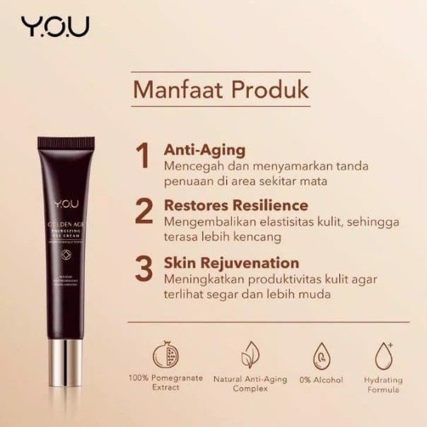 ✿ELYSABETHME✿ Y.O.U golden age skincare anti aging penuaan dini kerut garis halus