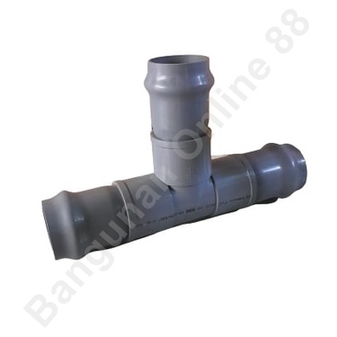 TEE PVC SNI 90x90 Rubber Ring (RR) Fitting Pipa PVC SNI