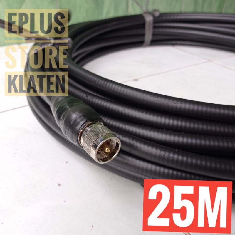 Kabel Coaxial Heliax 4/8 LDF4 25M Siap Pakai RIG Konektor PL Male K123