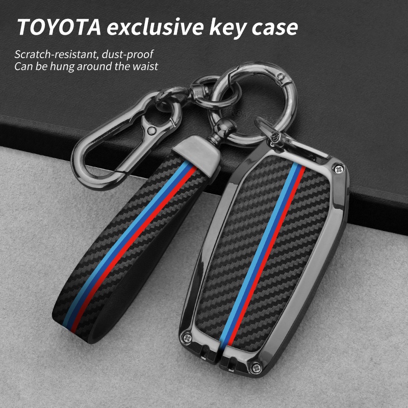 [Tersedia] Toyota Corolla CROSS CAMRY ALTIS 20212 2022 2020 2023 Keyless Remote Carbon Fiber Hard Case+Sarung Kunci Mobil Silikon