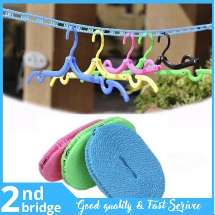 Portable Anti-skid Windproof Clothesline Fence-type Drying Cloth - 6 Pcs