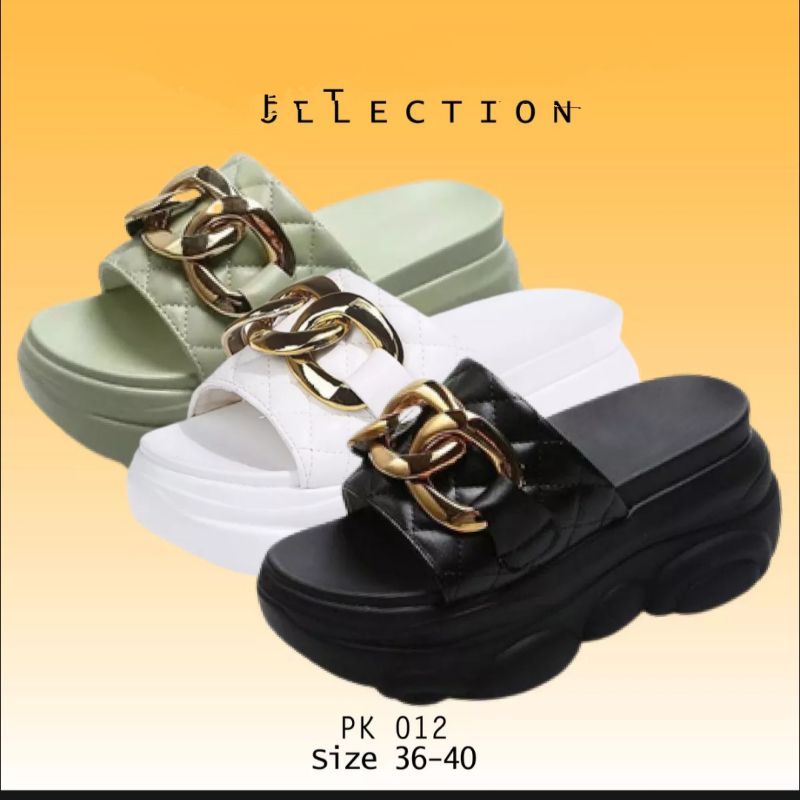 WEDGES SANDAL HAK DATAR SENDAL FLATFORM PLATFORM SOL TEBAL MUFFIN MODEL GUCCI IMPORT KOREA