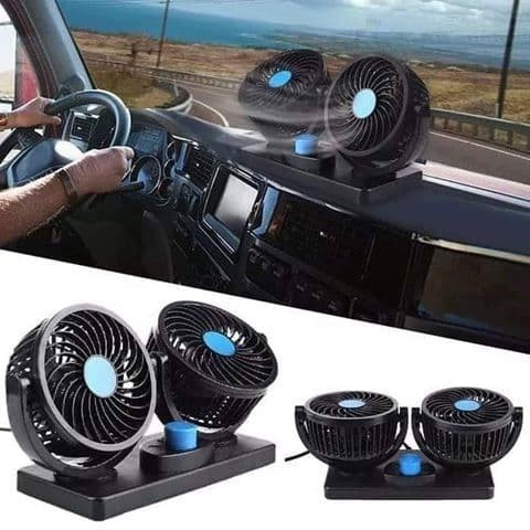 24V Kipas Angin Mobil / Double Headed Vehicle Fan