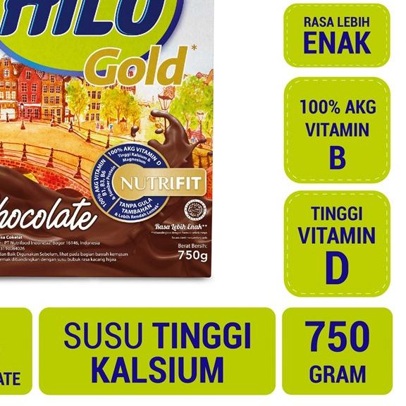 

► HiLo Gold Chocolate 750 gram - Susu Tinggi Kalsium Rendah Lemak ♛