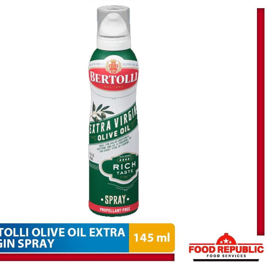 

➦ BERTOLLI EXTRA VIRGIN OLIVE OIL SPRAY 145 ML - MINYAK ZAITUN HALAL ♘