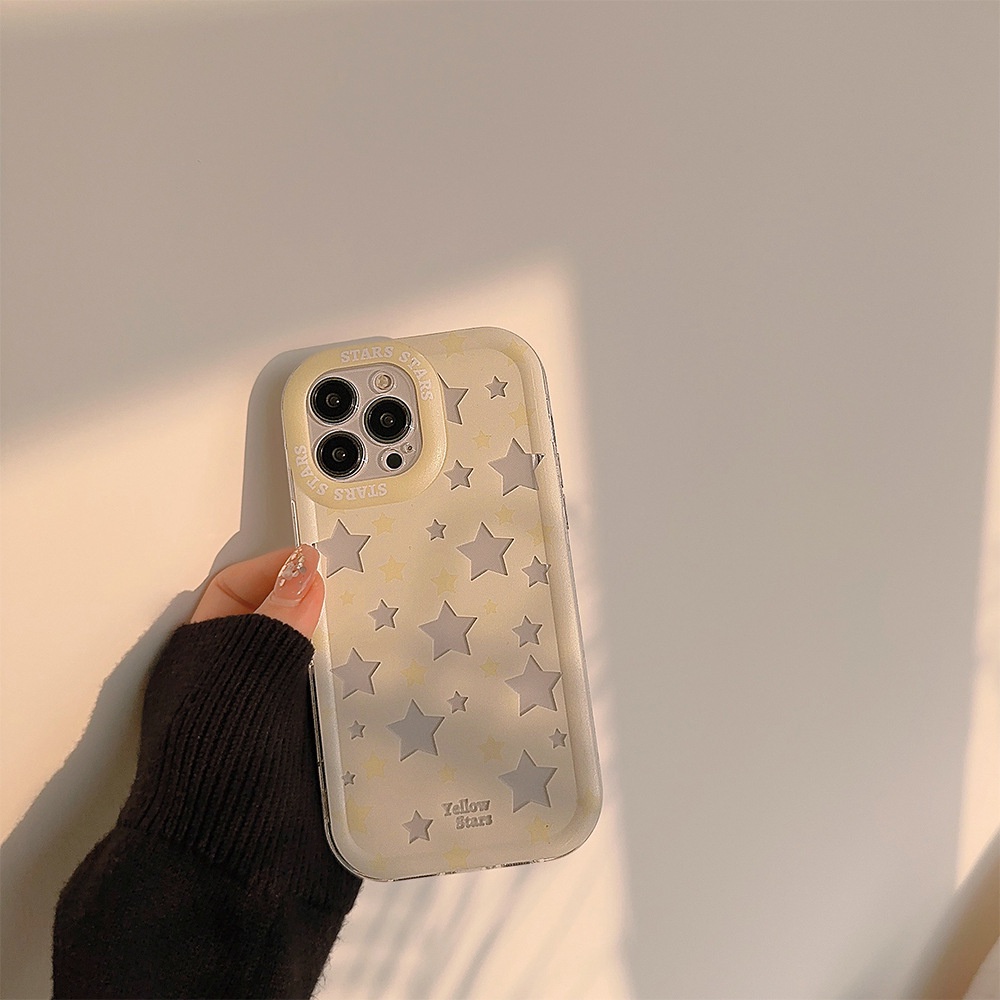IPHONE Cover Casing Ponsel Anak Perempuan Hologram Aurora Bintang Musim Semi Warna Cahaya Untuk Iphone11 12 13 14 PLUS PRO MAX Soft Shell