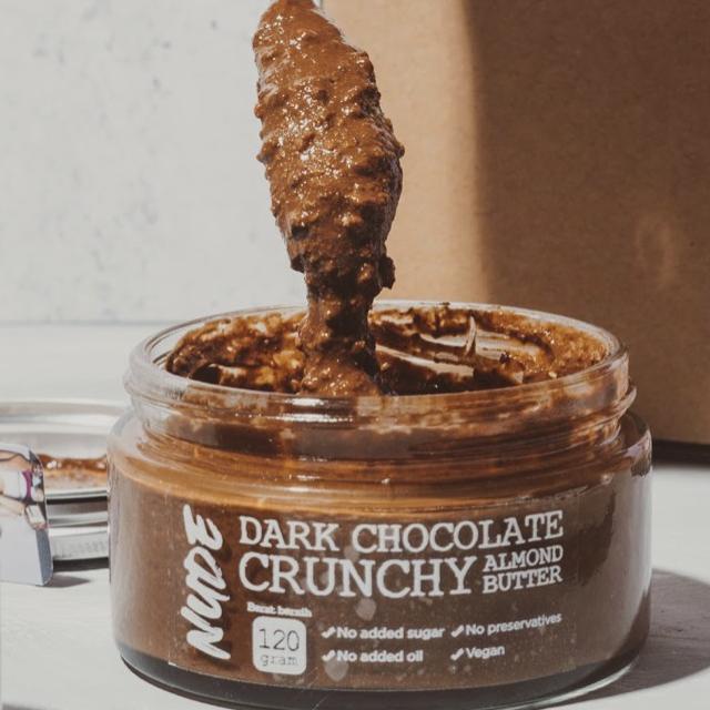 

➳ NUDE x Andrea - Dark Chocolate Crunchy Almond Butter 200g | Gluten Free, Vegan, Keto Friendly ○