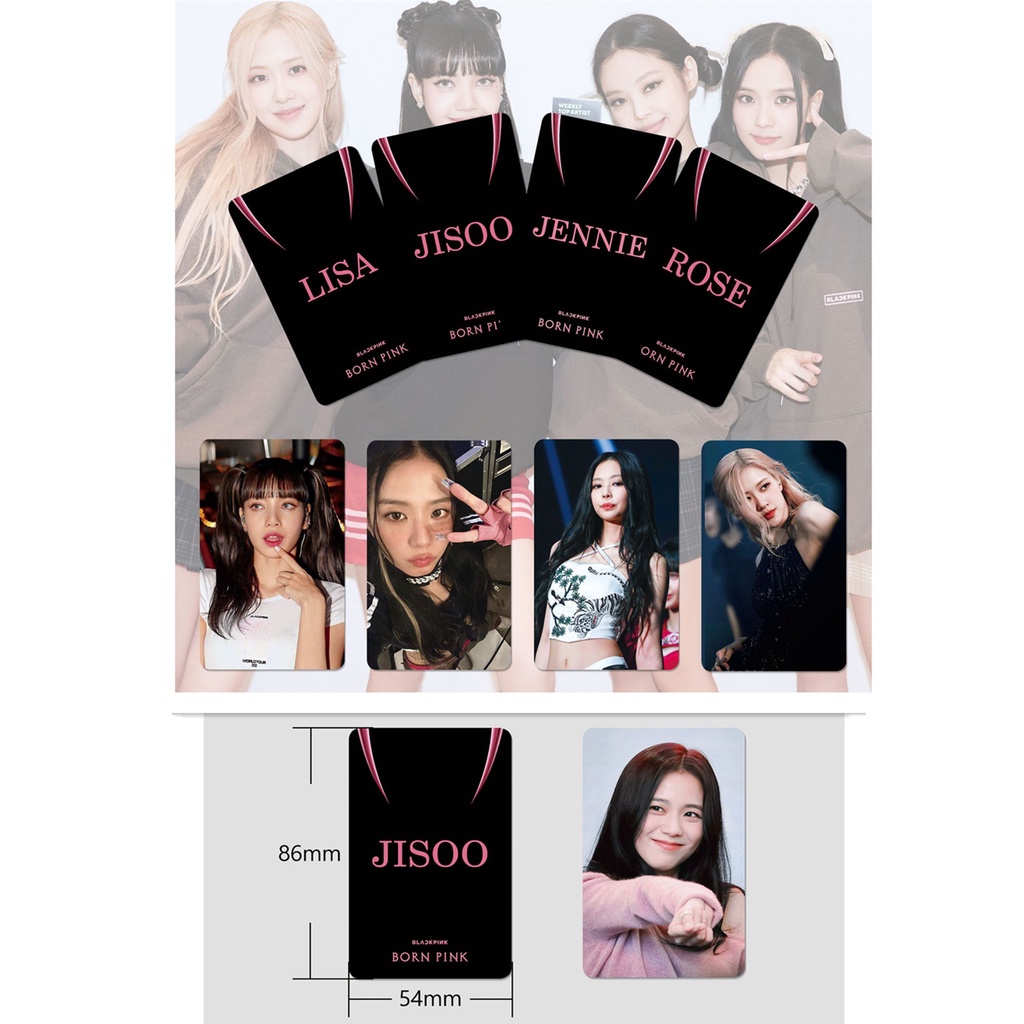 8pcs/set BP Album BORN PINK Photocards JISOO ROSE LISA JENNIE Lomo Kartu Kpop Postcards