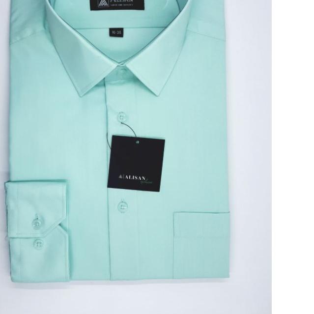 ☆ Kemeja Pria Alisan REGULER ORIGINAL Lengan Panjang H2 ( hijau mint ) ♪