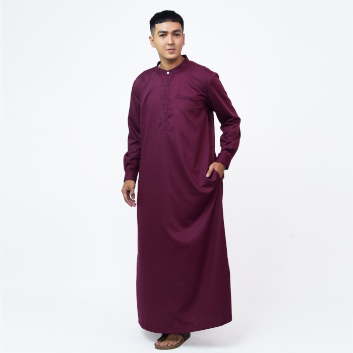 PROMO ZOYA ENEAS JUBAH MENSWEAR MAROON - BAJU KOKO PRIA - L, MAROON BERKUALITAS TERBARU TRENDY K0Z7