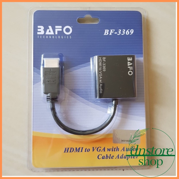HDMI to VGA BAFO/KONVERTER HDMI TO VGA with Audio Cable Power FULL HD