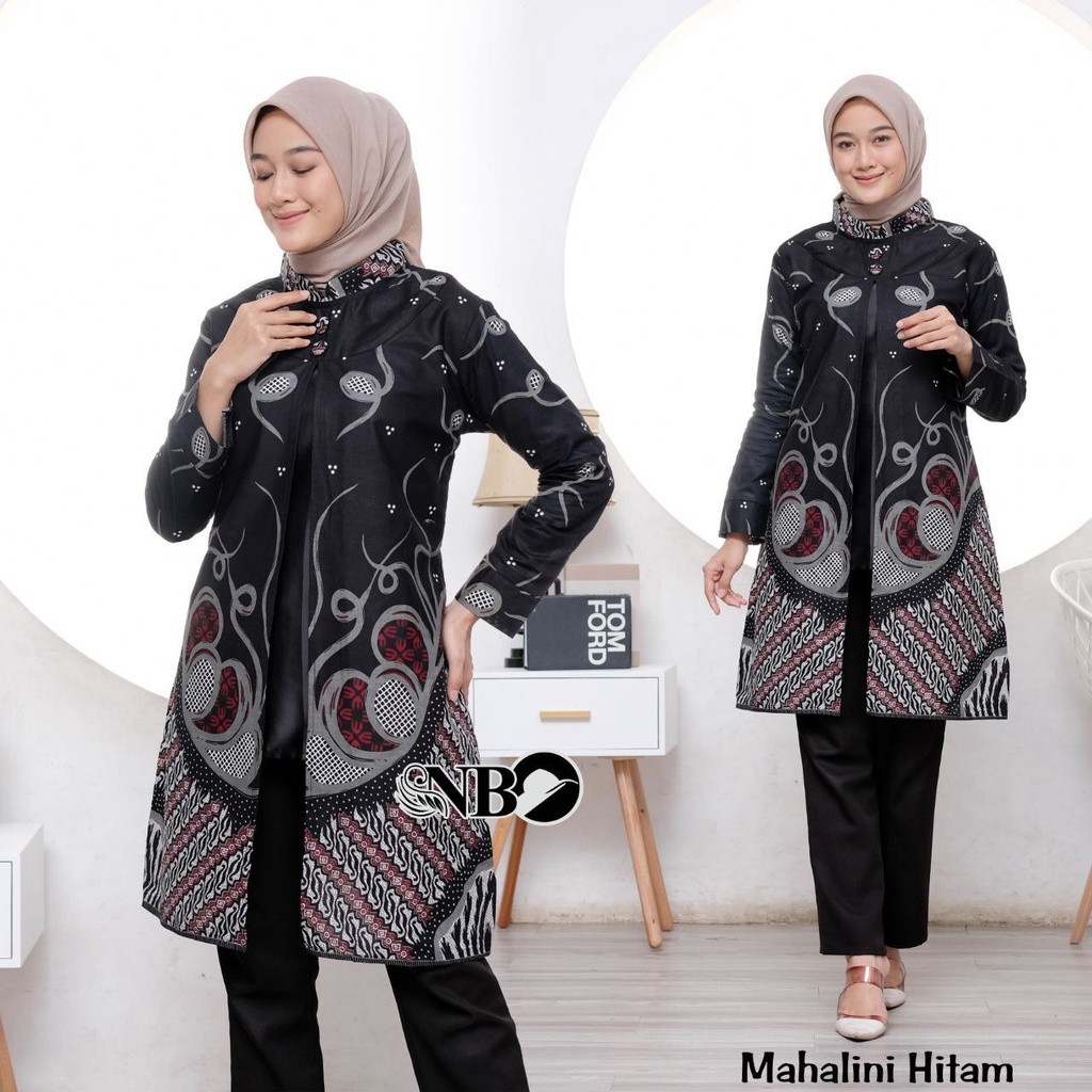 Baju Batik Wanita Modern Tunik Batik Wanita Atasan Batik Kerja Kantor Wanita