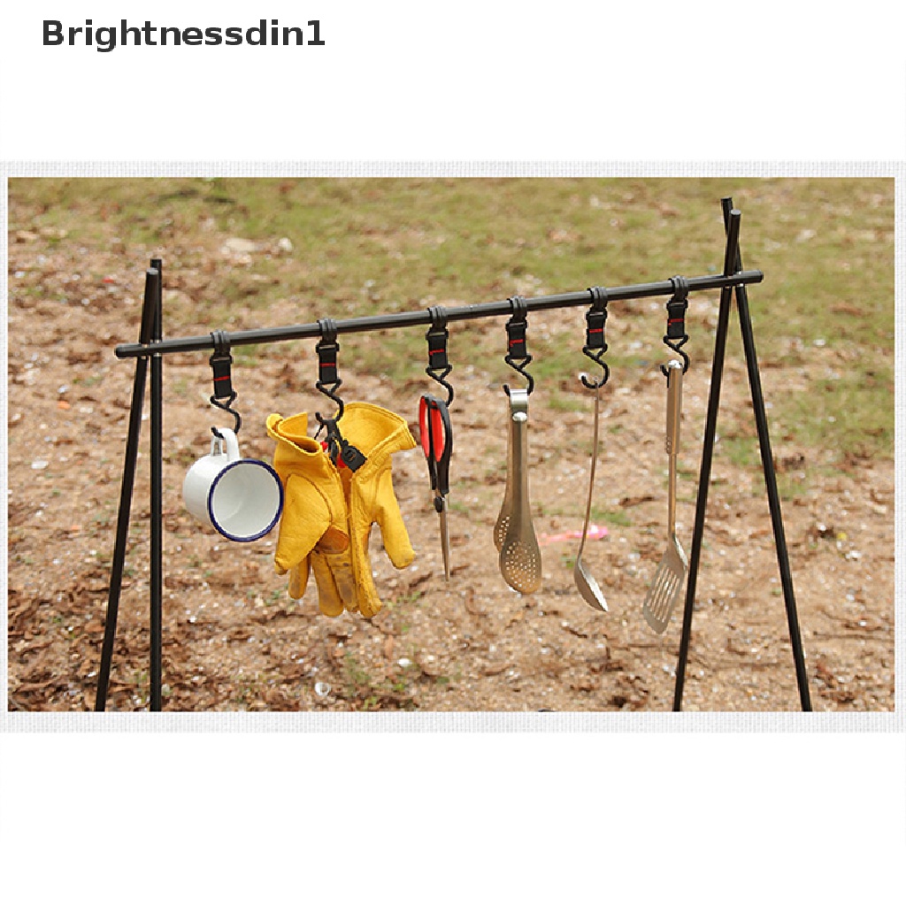 [Brightnessdin1] Aksesori Berkemah Luar Ruangan Tenda Penyimpanan Ponsel Klip Kait Peralatan Butik Gantung