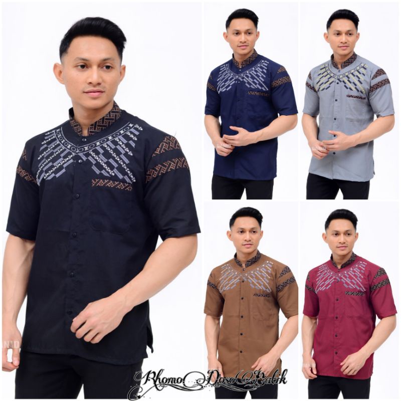 Baju Koko Kurta Dewasa Lengan Pendek Material Catton  Adem Serap Keringat