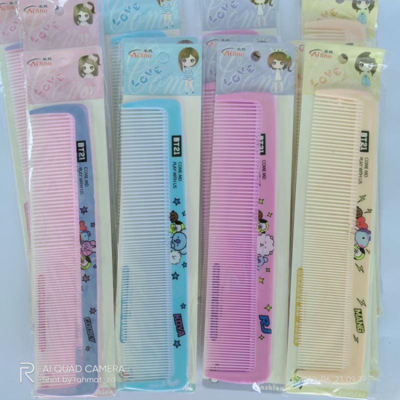 Sisir Rambut Panjang Karakter BT21 BTS-sisir Panjang Karakter lucu