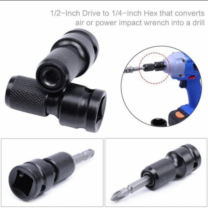 Terlaris ✨ -Adaptor Adapter Sambungan Mesin Bor Impact Wrench ke Screwdriver Baut- 2.2.23