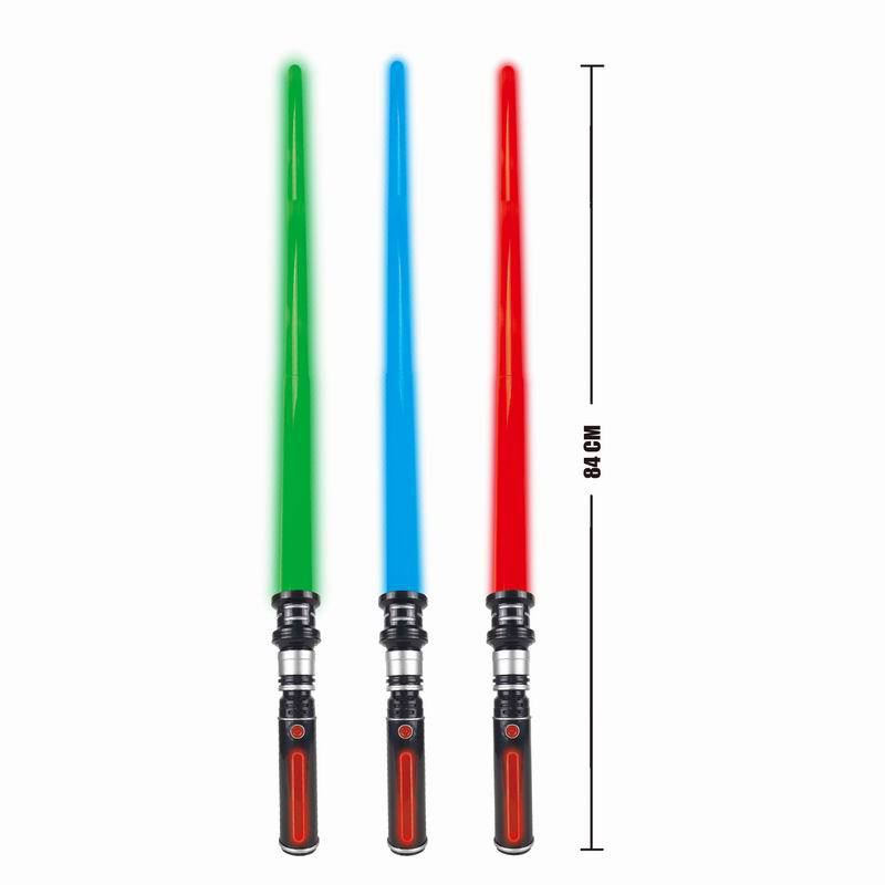 &lt;Tersedia&gt; 78CM Star Wars Lightsaber Teleskopik LED Light Stick Darth Vader Cosplay Halloween Role Play Boys Toy