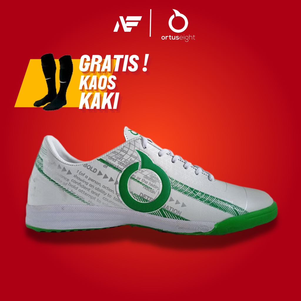 Sepatu Futsal Ortus Ori Ortuseight Catalyst Legion Putih Hijau