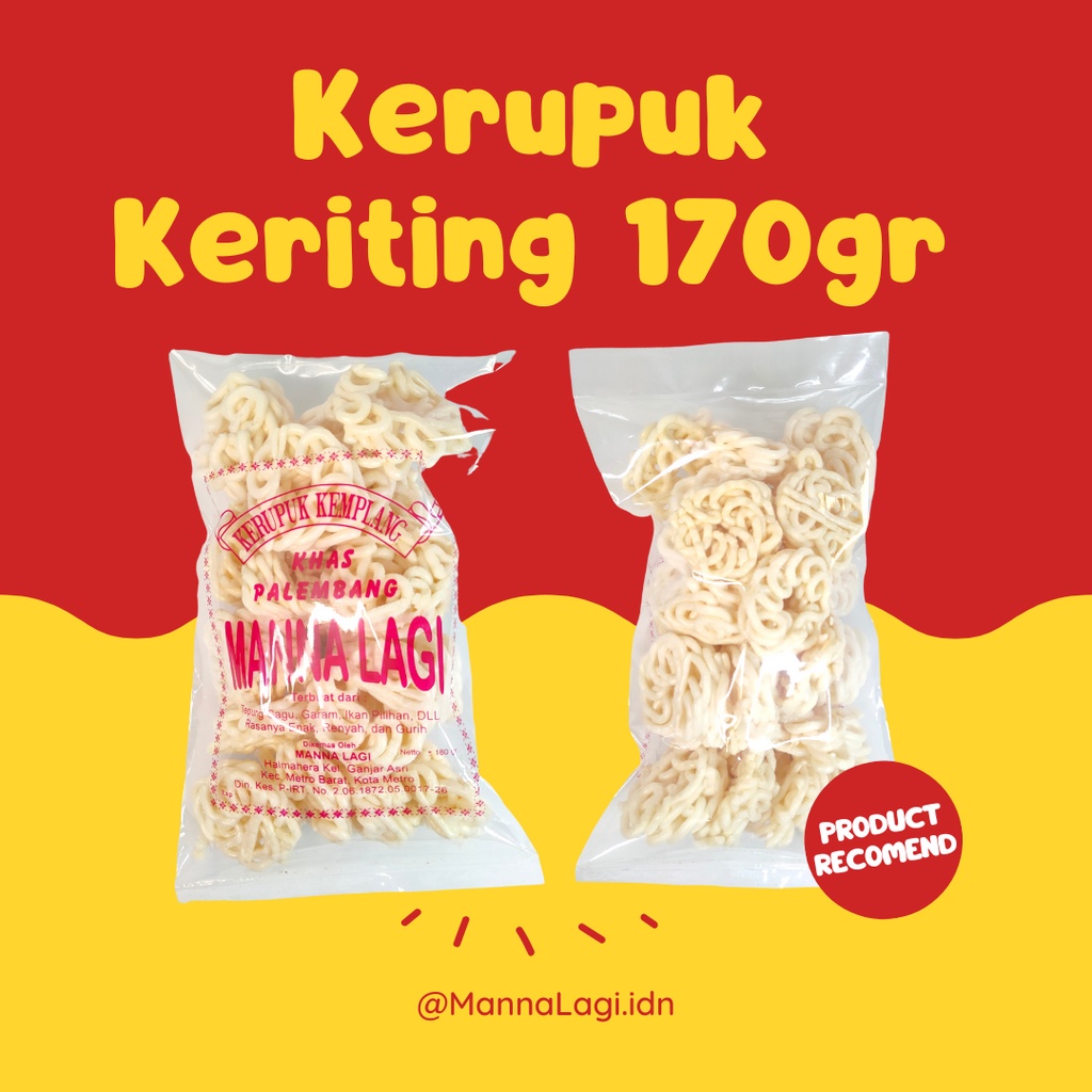 

KERUPUK KERITING - MANNA LAGI - KERUPUK KHAS PALEMBANG 170GR