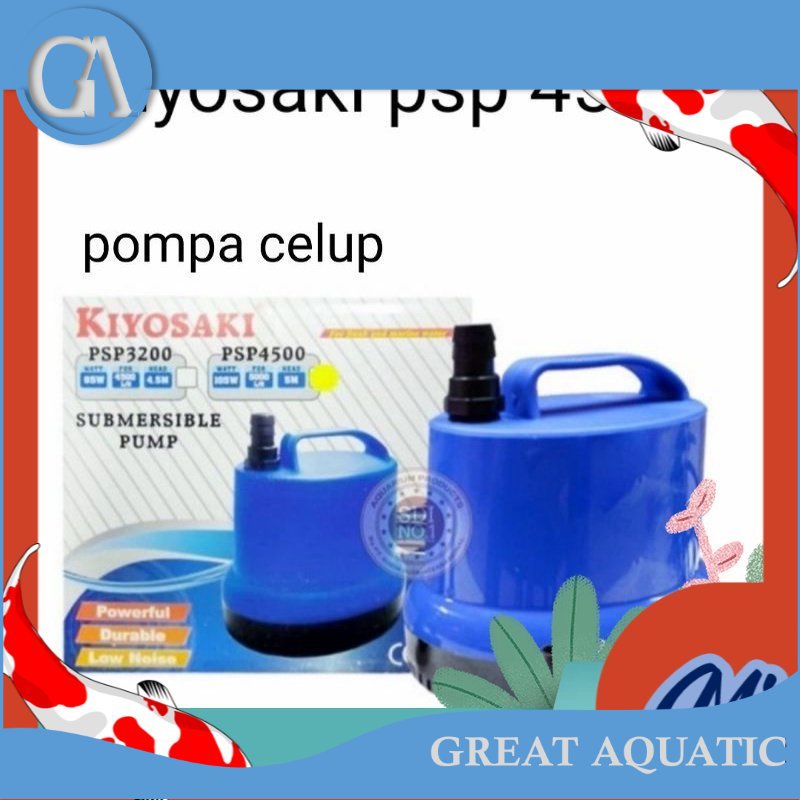 kiyosaki psp 4500 water pump pompa celup air kolam ikan power head kolam ikan