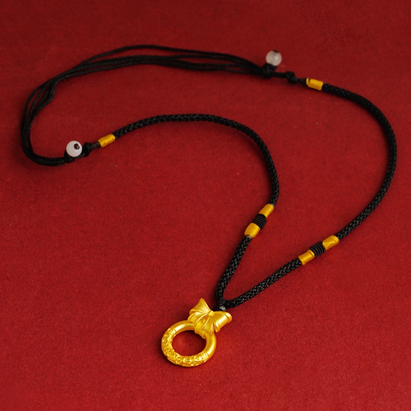 Goldkingdom Perhiasan Fashion Emas Asli Kadar 375Bangkok Aksesoris Ready Stock Manis Segalanya Buronan Putri Donat Semuanya Tali Rantai Adjustable Kalung Wanita