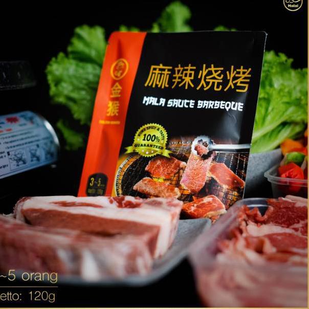 

❄ Bumbu Instan Mala BBQ Sauce - Barbeque Saos Golden Monkey - Malatang Hotpot HALAL Ω