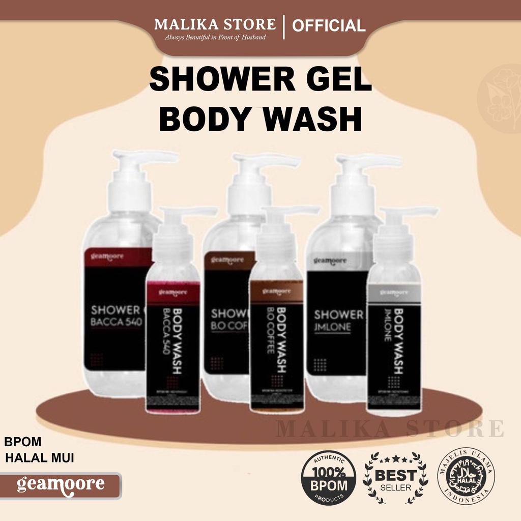 Geamoore Badan Shower Mandi Wash Original Tiang Wall Cair Penghilang Ampuh Forte Yoni Coklat Syb Set