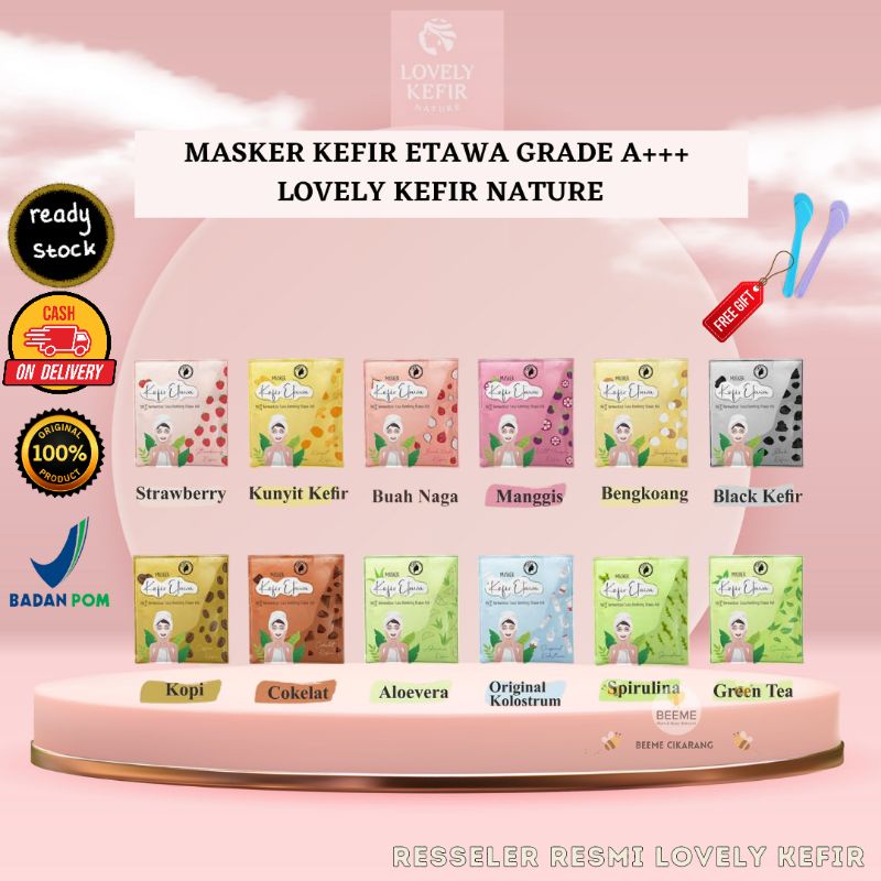 [FREE GIFT] BPOM MASKER KEFIR ETAWA Premium Grade A+ | Lovely Kefir Nature