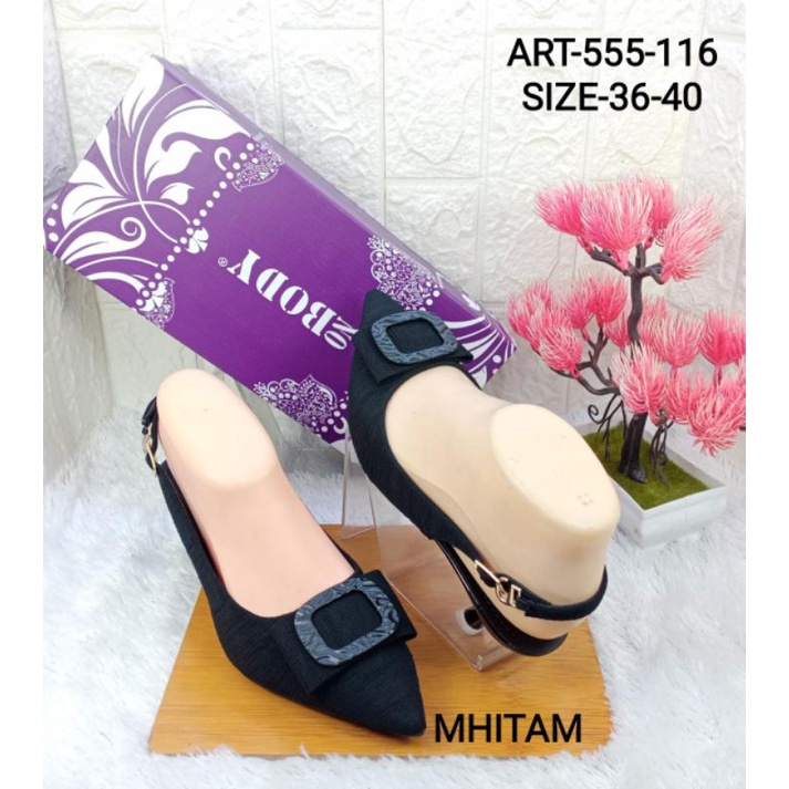 SANDAL FLAT IMPORT WANITA NOBODY 555-116