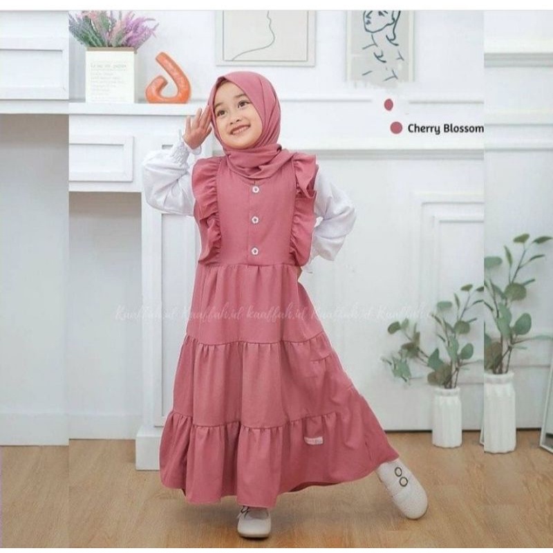 Gamis anak terbaru Gamis anak navy Gamis anak ori // dres anak korean style import dress anak import