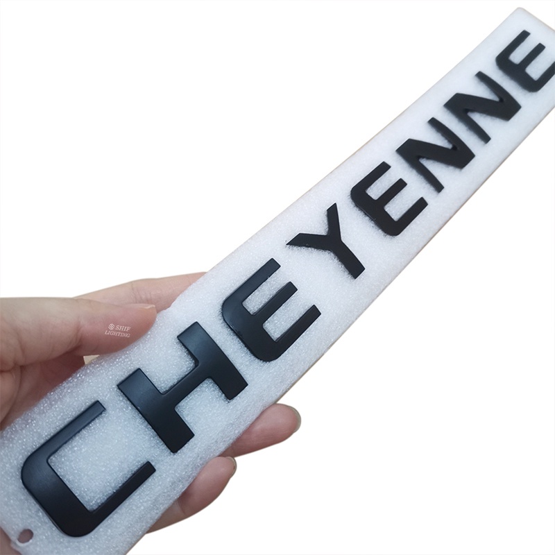 1x ABS CHEYENNE Letter Logo Auto Mobil Hias Emblem Badge Stiker Decal Pengganti Chevrolet CHEYENNE