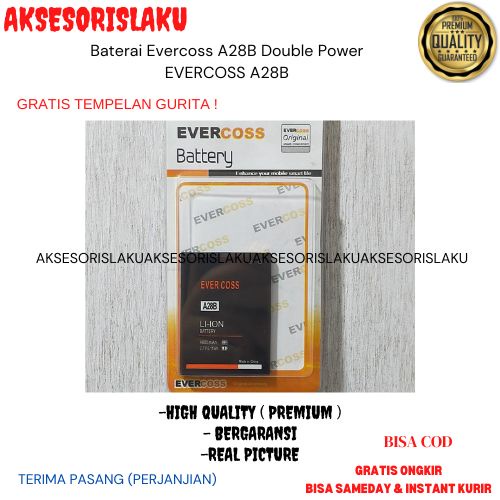 Baterai Evercoss A28B  Ori  Double Power  battrey  batrai hp