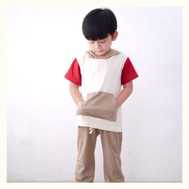 Setelan Anak Hoodie Hover Pineapple Original 2-10 Tahun Kaos Unisex Super Premium