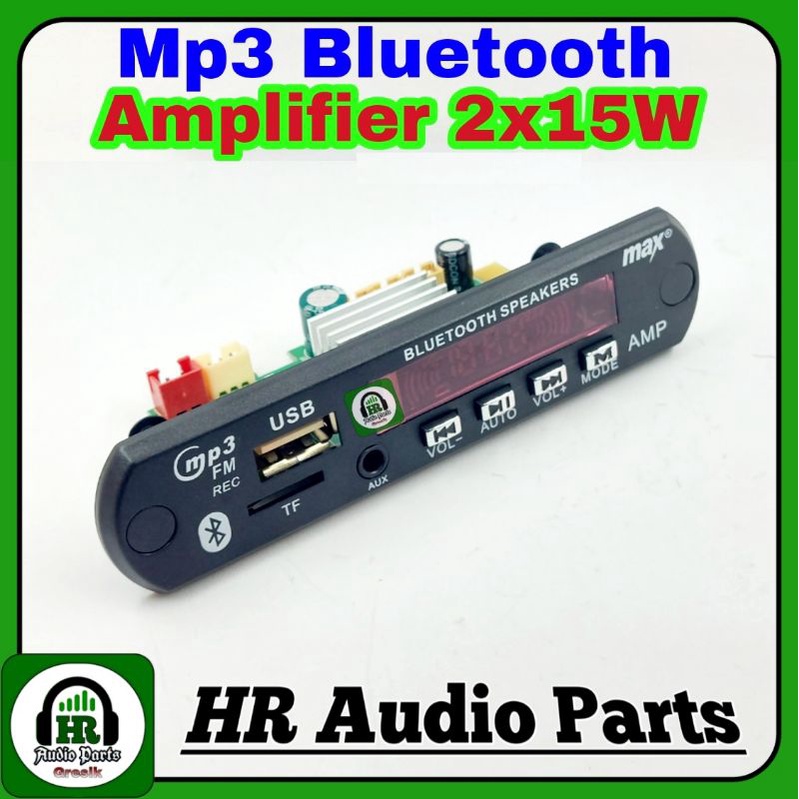 Mp3 Bluetooth 5.0 Amplifier 2x 15W MAX USB TF Radio FM Record Decoder 30W