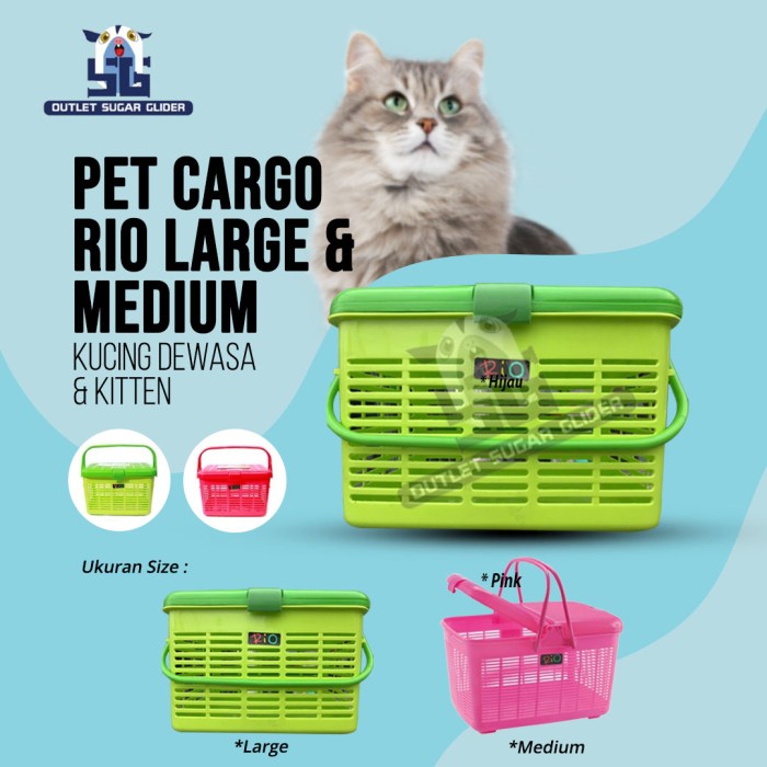 PET CARGO RIO LARGE MEDIUM KANDANG KUCING ANJING